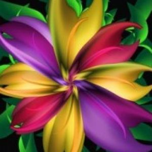 Design di Fiore Astratto Colorato