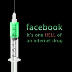 Illustrazione della droga di Facebook