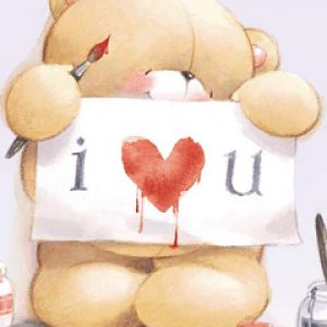 Orsetto Carino con Messaggio d'Amore