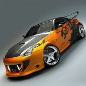 Auto Sportiva Modificata e Stilosamente