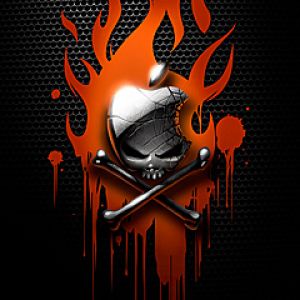 Design Teschio e Fiamme Apple