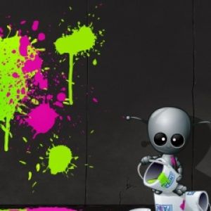Graffiti di un Alieno Colorato