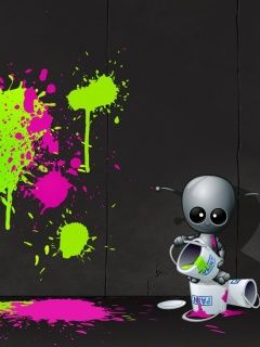 Graffiti di un Alieno Colorato