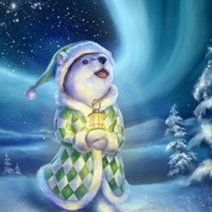 Orso Polare di Natale Carino