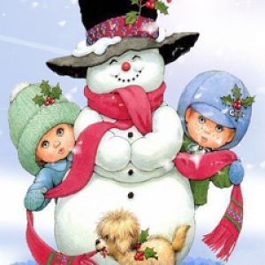 Carino Pupazzo di Neve di Natale