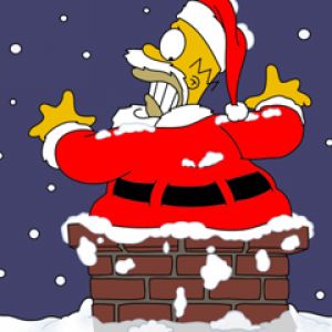 Homer Simpson Natale Felice