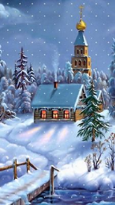 Cabina Invernale nella Neve - wallpaper preview