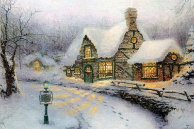 Accogliente cottage invernale - wallpaper preview