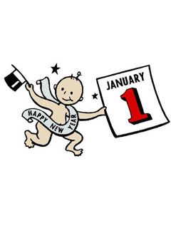 Illustrazione del Bambino di Capodanno - wallpaper preview