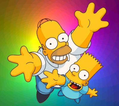 Divertimento di Homer e Bart Simpson