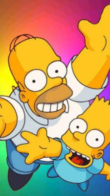 Divertimento con Homer e Bart Simpson - wallpaper preview