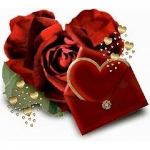 Rosa Rossa e Busta a Cuore