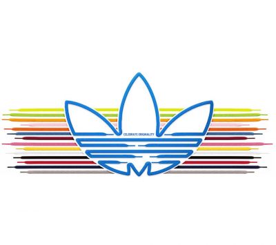 Logo Adidas con strisce colorate - wallpaper preview