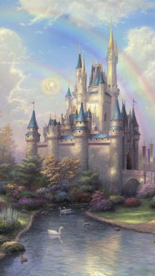 Castello Fantastico con Arcobaleno - wallpaper preview