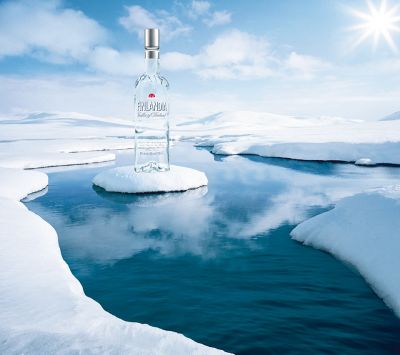 Vodka Premium in Paesaggio Ghiacciato - wallpaper preview