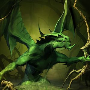Arte Fantastico del Drago Verde