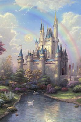 Castello Fantastico con Arcobaleno - wallpaper preview