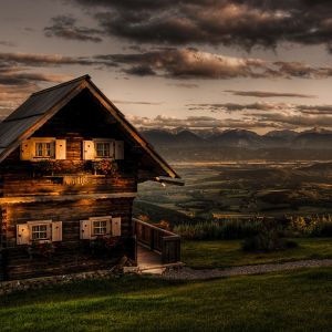 Cabina di montagna panoramica