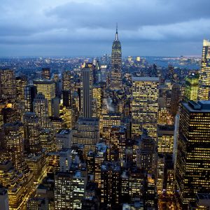 Skyline di New York di Notte