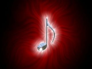 Nota Musicale su Sfondo Rosso - wallpaper preview