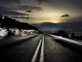 Strada panoramica al tramonto - wallpaper preview