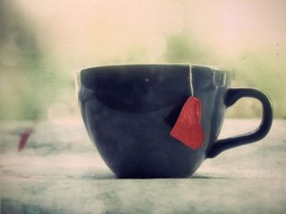 Tazza di Tè con Etichetta