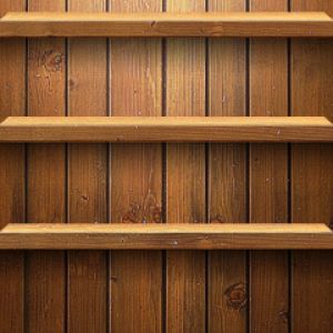 Sfondo con mensole in legno