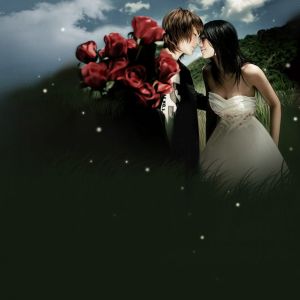 Coppia Romantica con Rose
