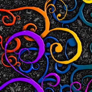 Design Astratto con Spirali Colorate