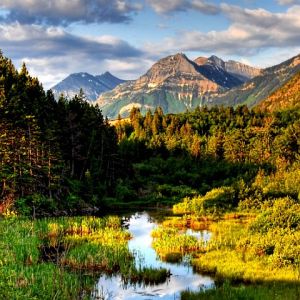 Paesaggio montano pittoresco