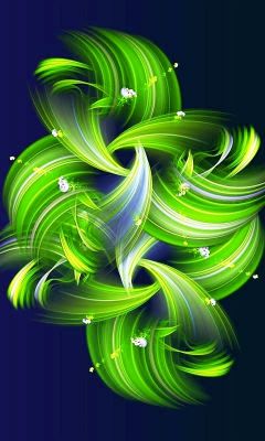 Vibranti Vortici Astratti Verdi - wallpaper preview