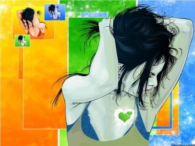 Illustrazione di ragazza stilosa - wallpaper preview