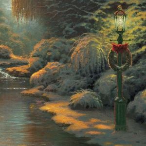 Paesaggio Invernale con Lampione
