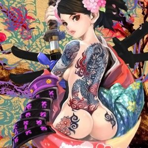 Ragazza Giapponese Tatuata