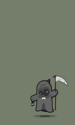 Illustrazione del Grim Reaper Carino - wallpaper preview