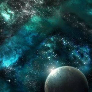 Galassia Cosmica con Pianeta