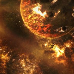 Esplosione Cosmica: Pianeta Infuocato