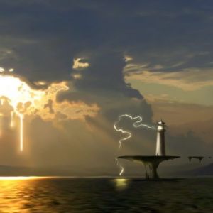Maestoso Faro al Tramonto