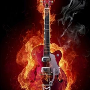 Chitarra Elettrica Infuocata