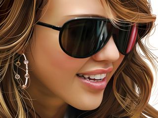 Donna alla moda con occhiali da sole - wallpaper preview