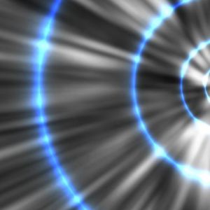 Spirale di Luce Blu Astratta