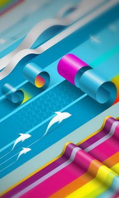Onde Astratte Colorate - wallpaper preview
