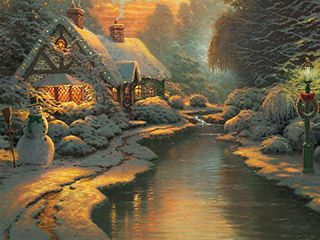 Accogliente baita invernale - wallpaper preview