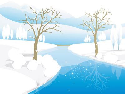 Paesaggio Invernale con Fiume