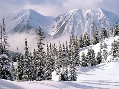 Paesaggio montano innevato - wallpaper preview