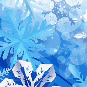 Design Astratto di Fiocchi di Neve Blu