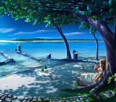Notte Serena al Mare - wallpaper preview
