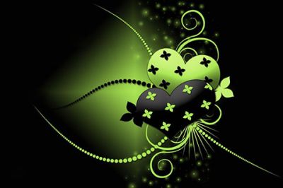 Cuori Verdi e Vortici - wallpaper preview