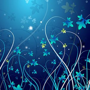 Design Astratto di Fiori Blu