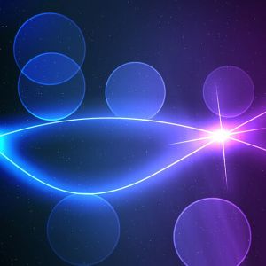 Design Astratto Blu e Viola Vivace